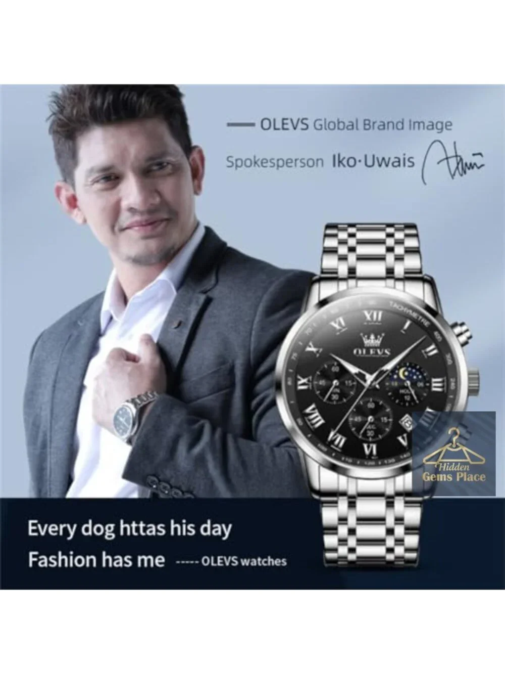 Men's Multifunction Watch Waterproof Luminous Chronograph